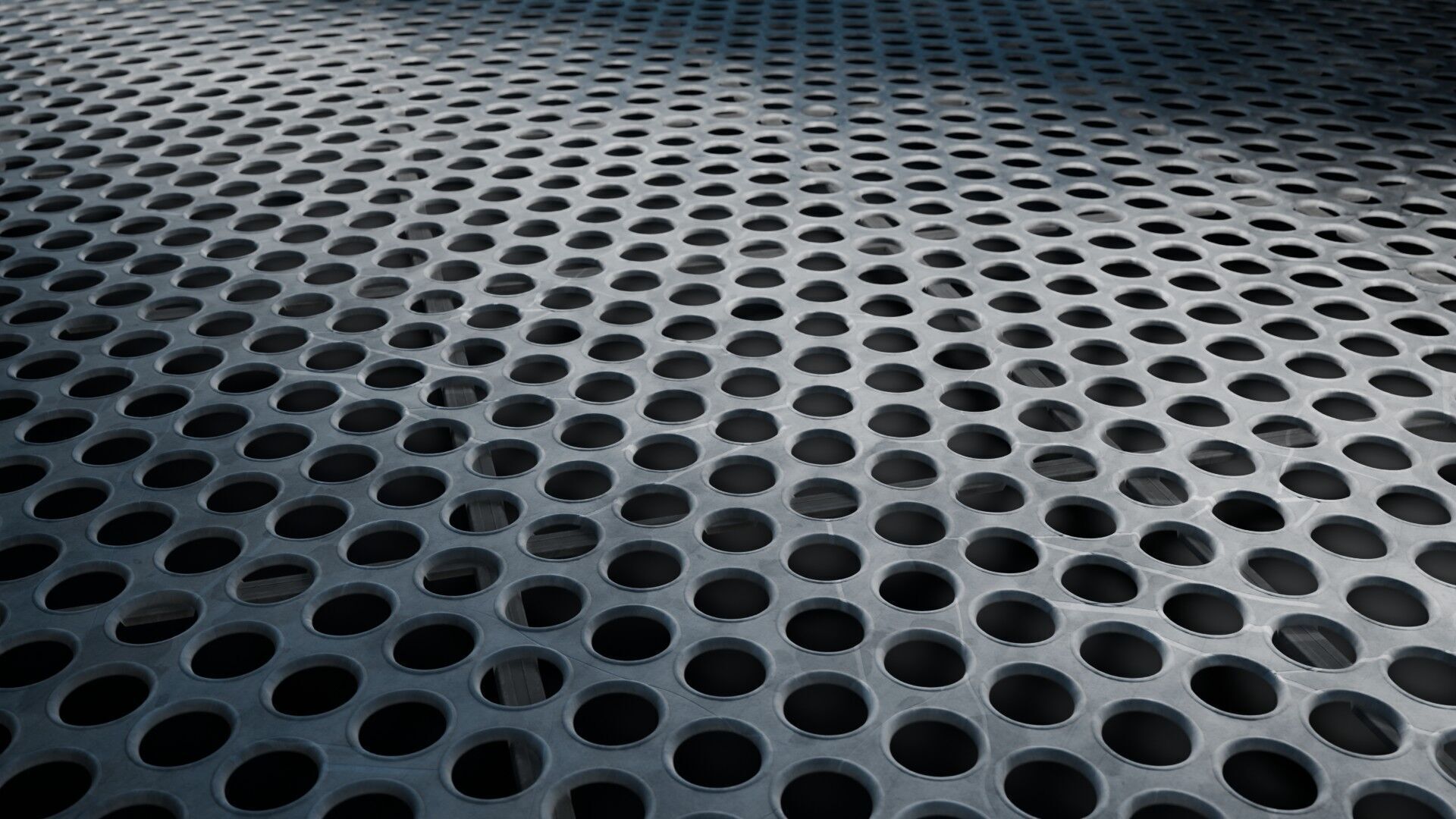 Circular Metal Grate Seamless PBR Material Texture_1