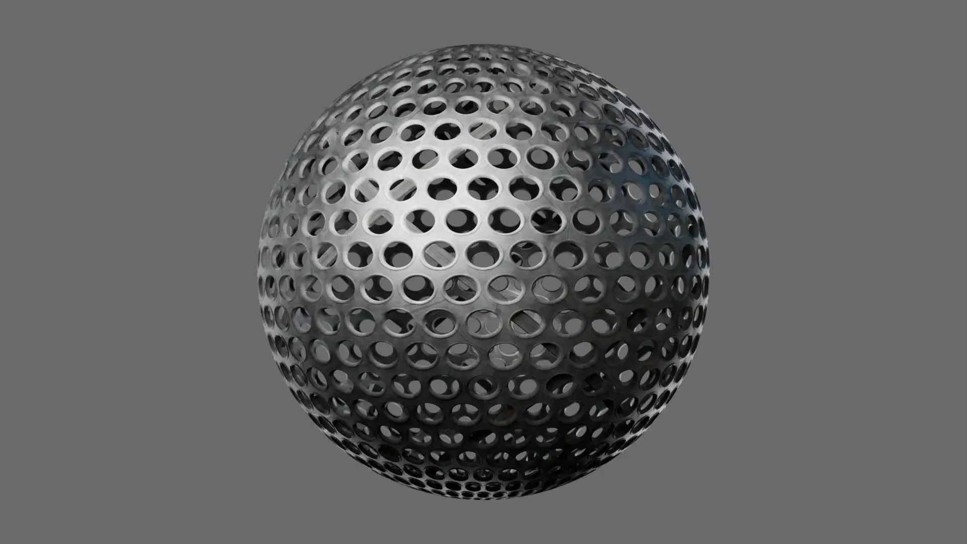 Circular Metal Grate Seamless PBR Material Texture_0