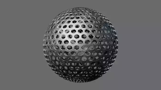 Circular Metal Grate Seamless PBR Material