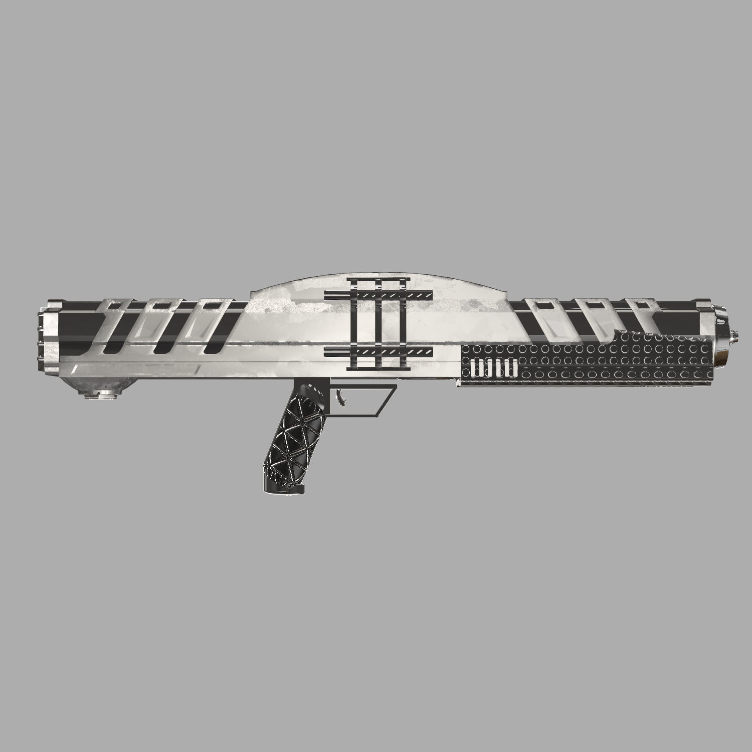 Sci-Fi Shotgun 3D model_1