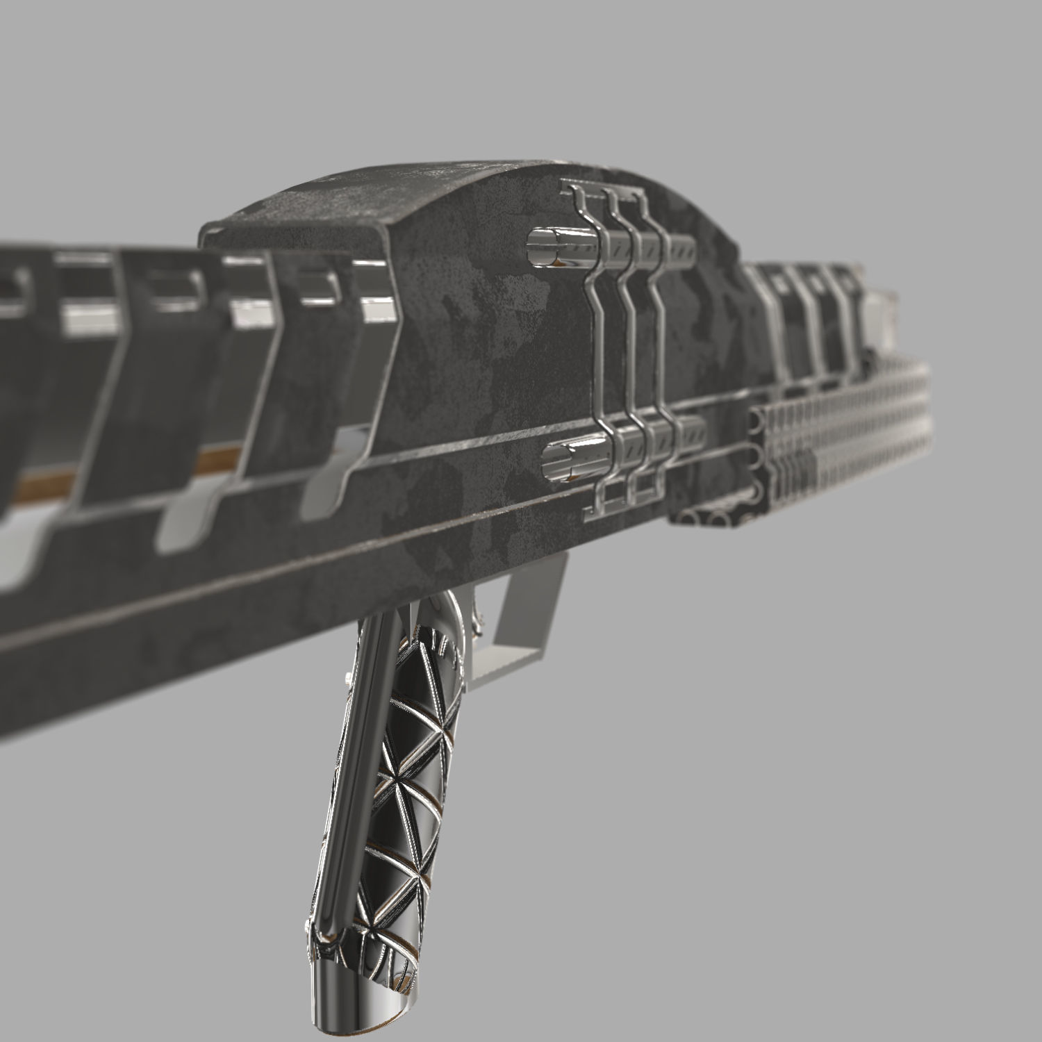 Sci-Fi Shotgun 3D model_6