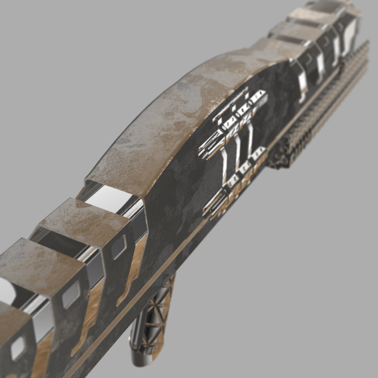 Sci-Fi Shotgun 3D model_7