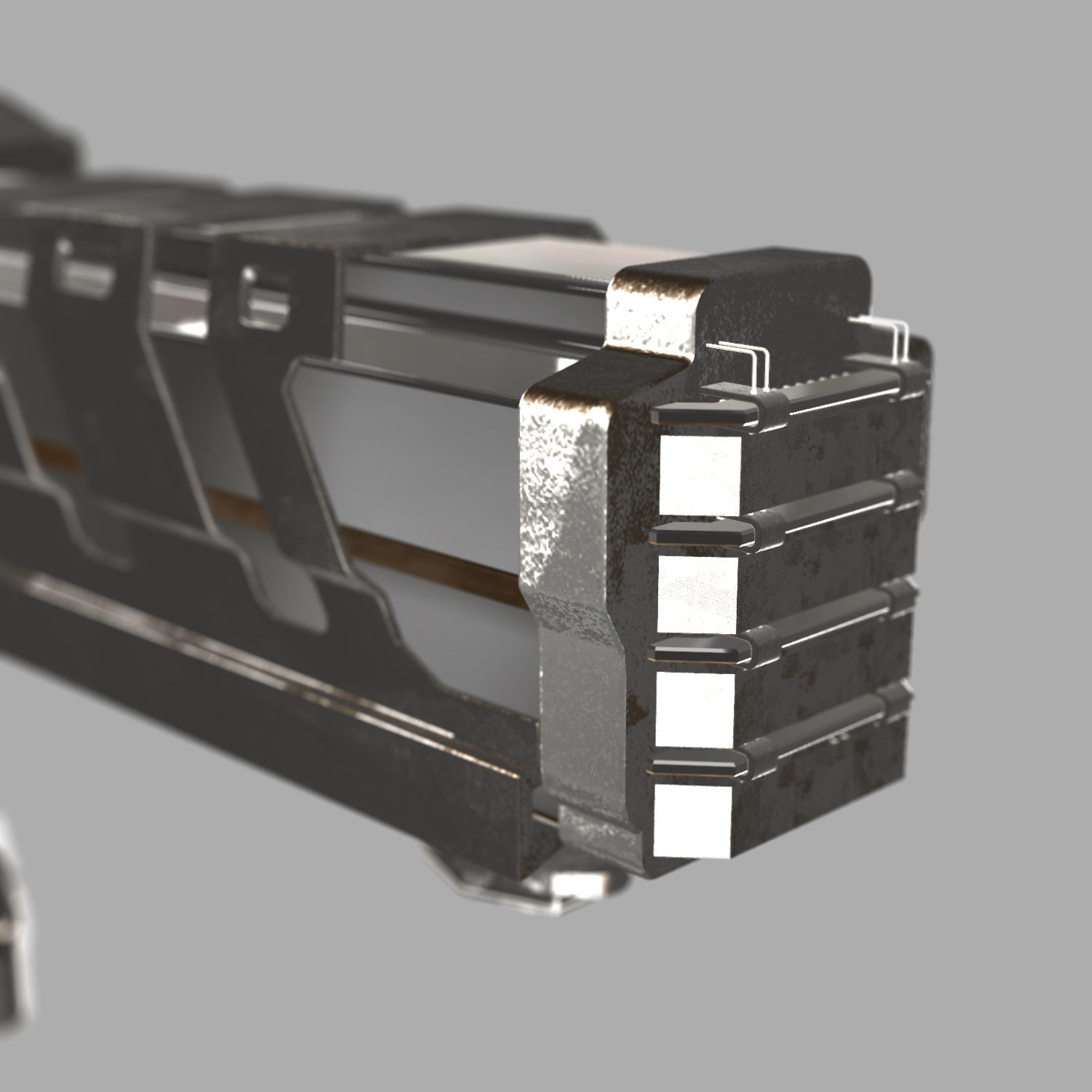 Sci-Fi Shotgun 3D model_5