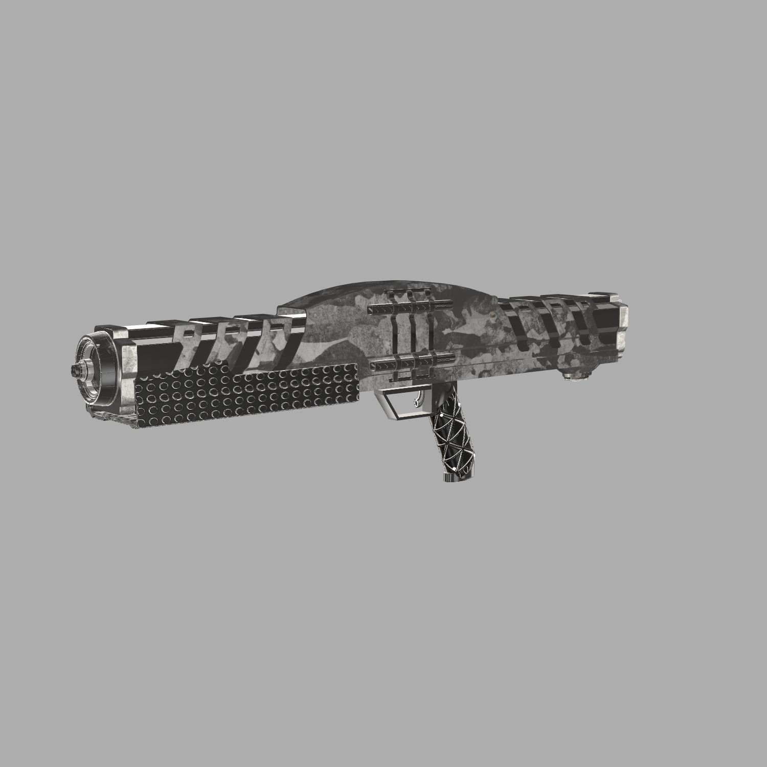 Sci-Fi Shotgun 3D model_2