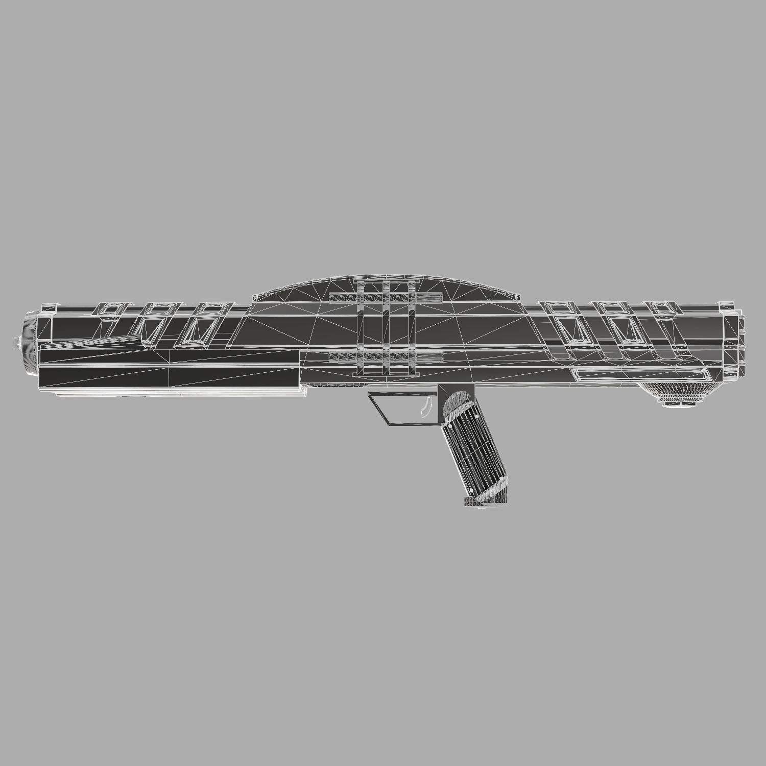 Sci-Fi Shotgun 3D model_10