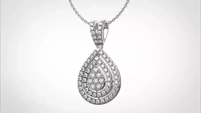 PE04 Classic Solitaire Pendant 1 ct CAD STL 18K 5g 3D print model