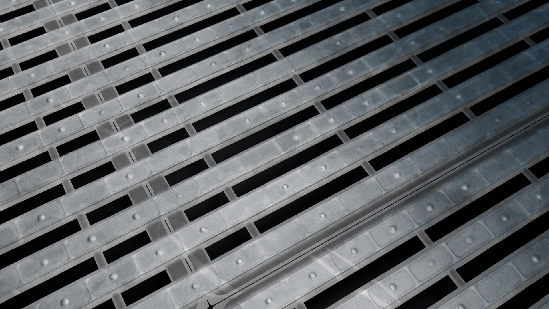 Bar Metal Grate Seamless PBR Material Texture_2