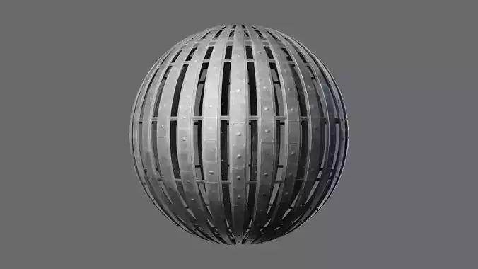 Bar Metal Grate Seamless PBR Material Texture