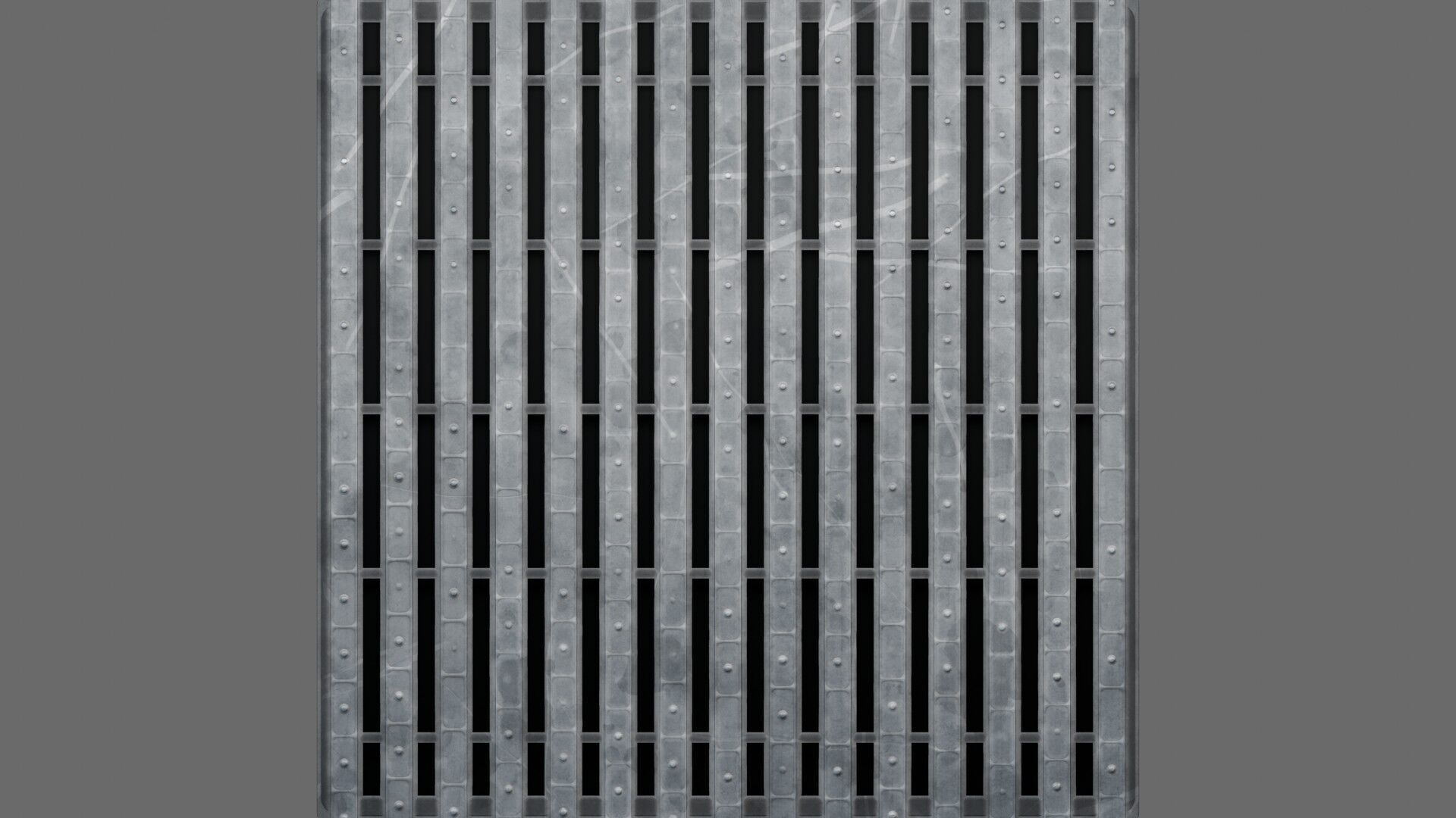 Bar Metal Grate Seamless PBR Material Texture_4