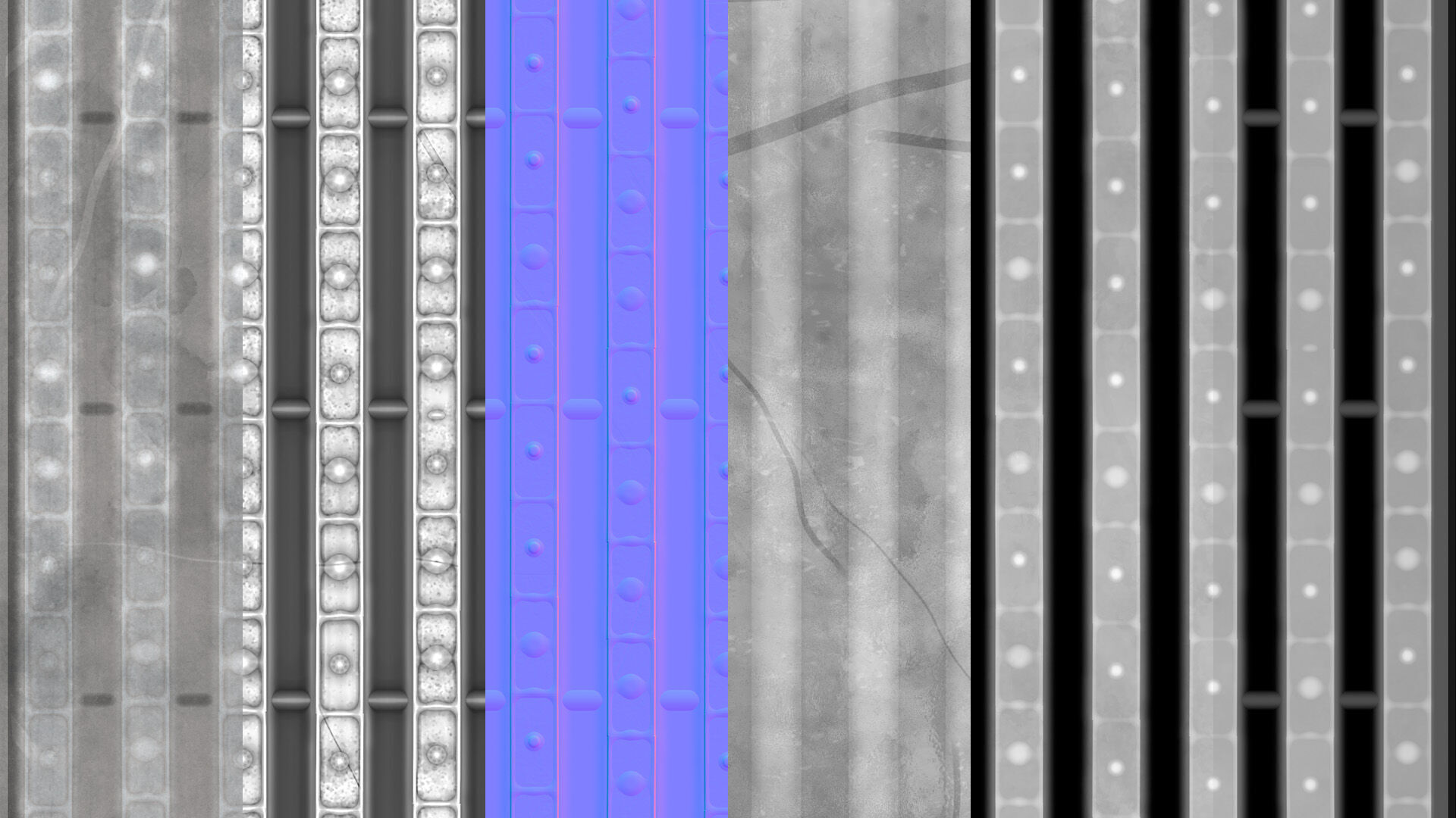 Bar Metal Grate Seamless PBR Material Texture_3