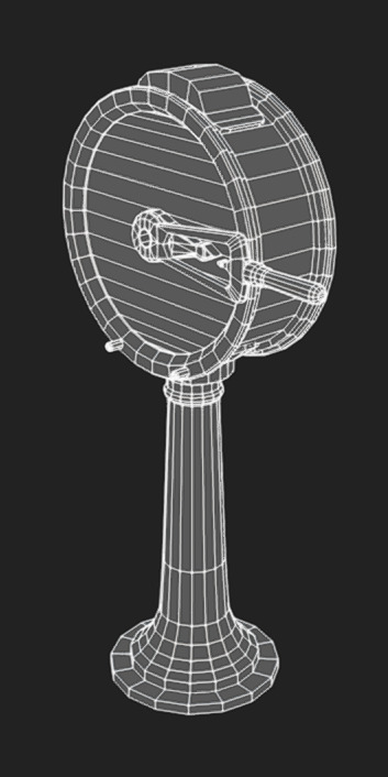 Lever 07 Low-poly 3D model_9