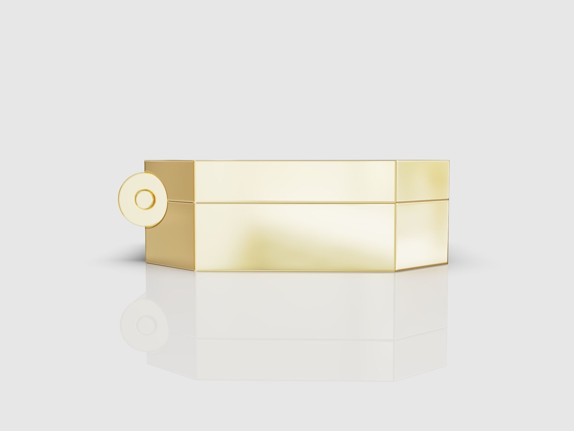 Cute octagonal locket pendant  3D print model_5