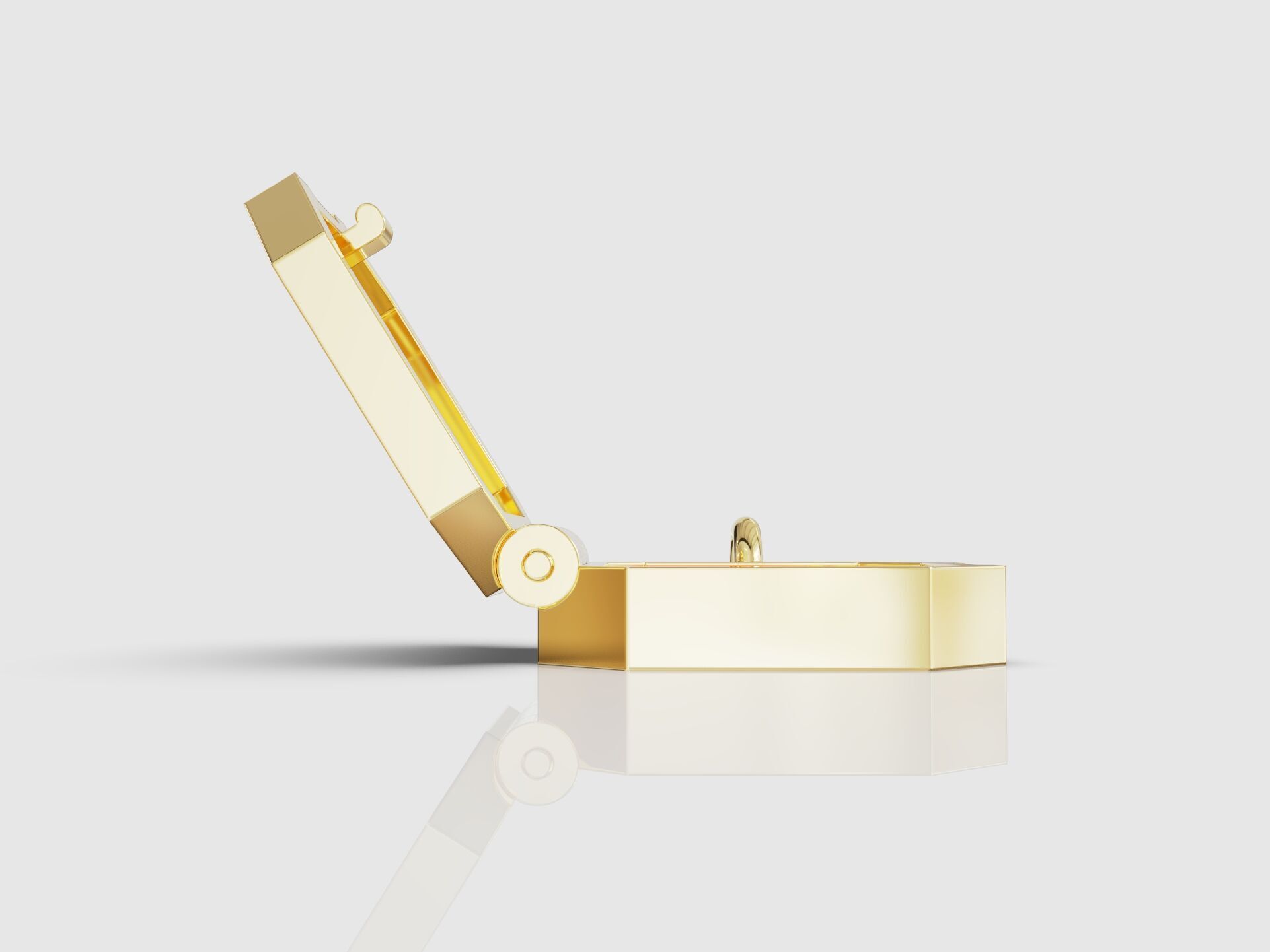 Cute octagonal locket pendant  3D print model_8