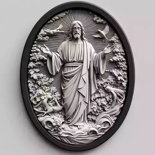  Jesus Christ Resurrection Relief Sculpture