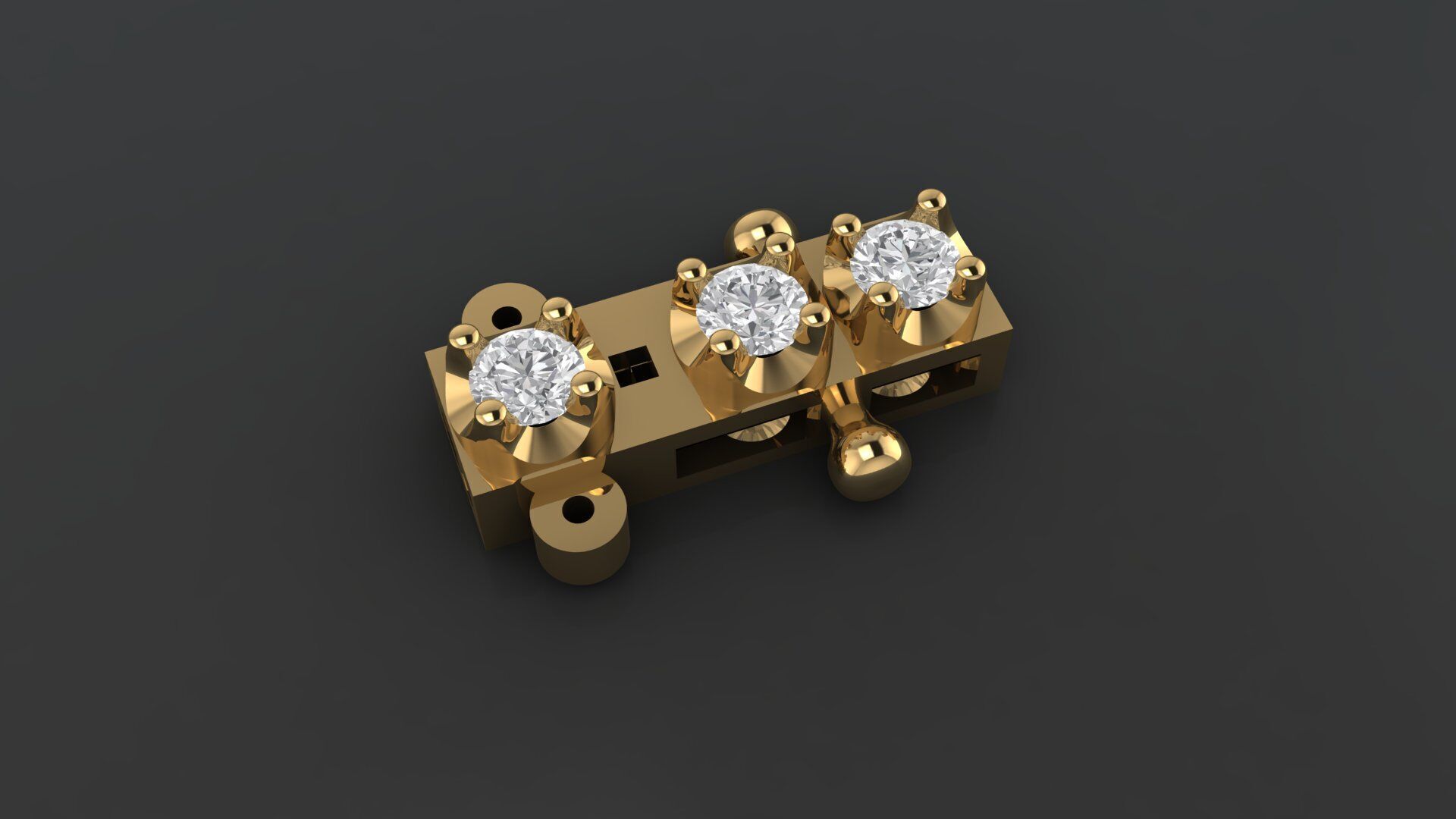 Tennis Necklace 3D print model_8