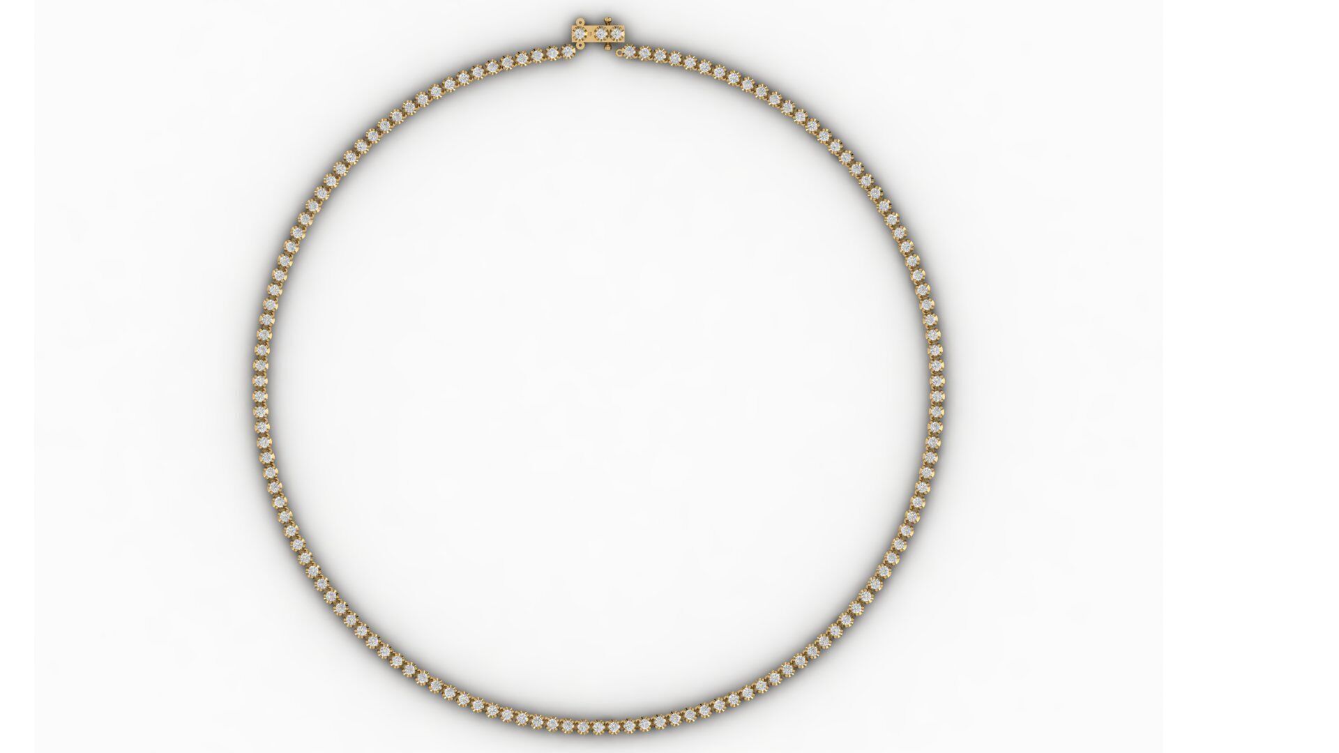 Tennis Necklace 3D print model_2