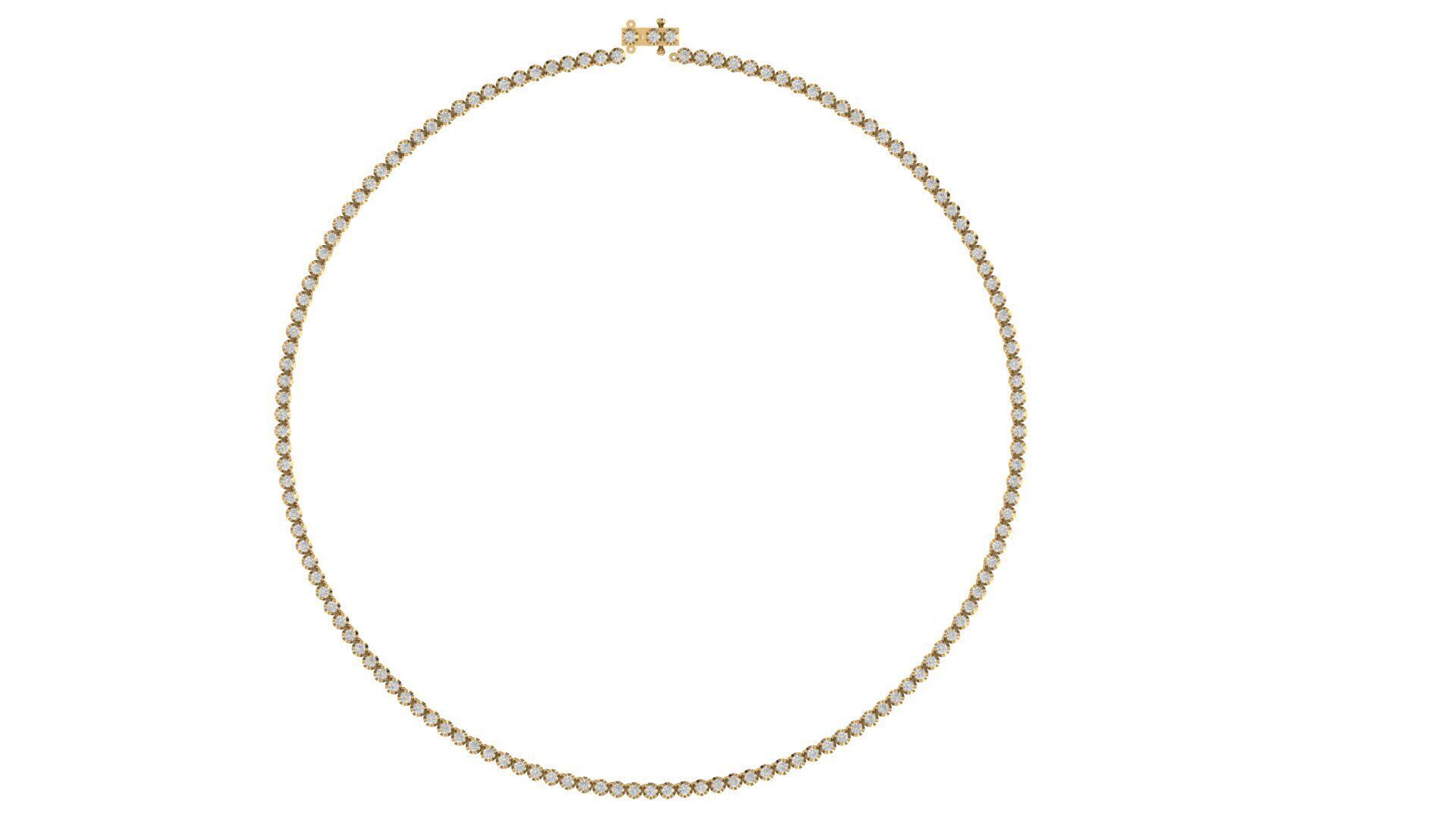 Tennis Necklace 3D print model_5