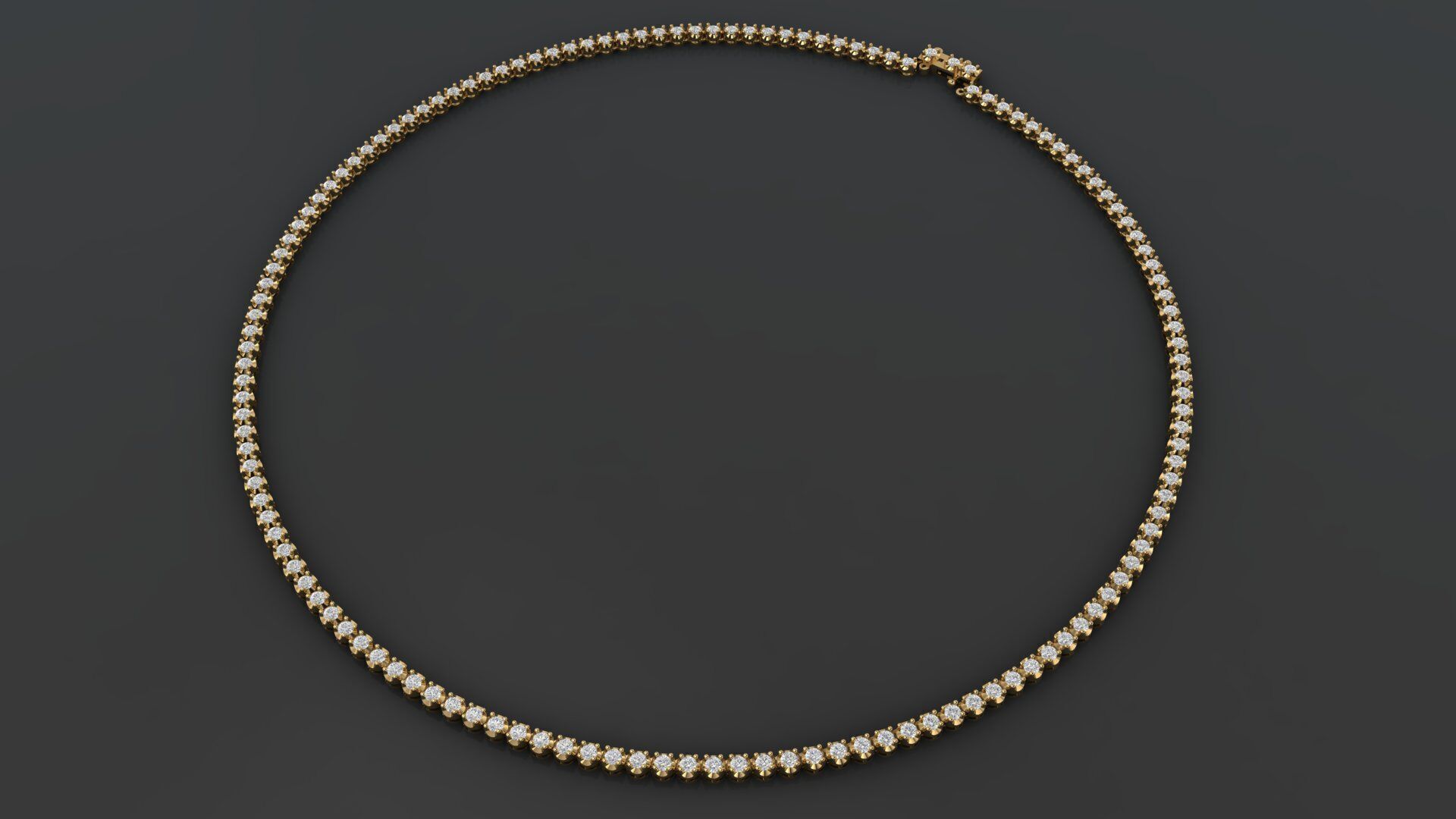 Tennis Necklace 3D print model_7