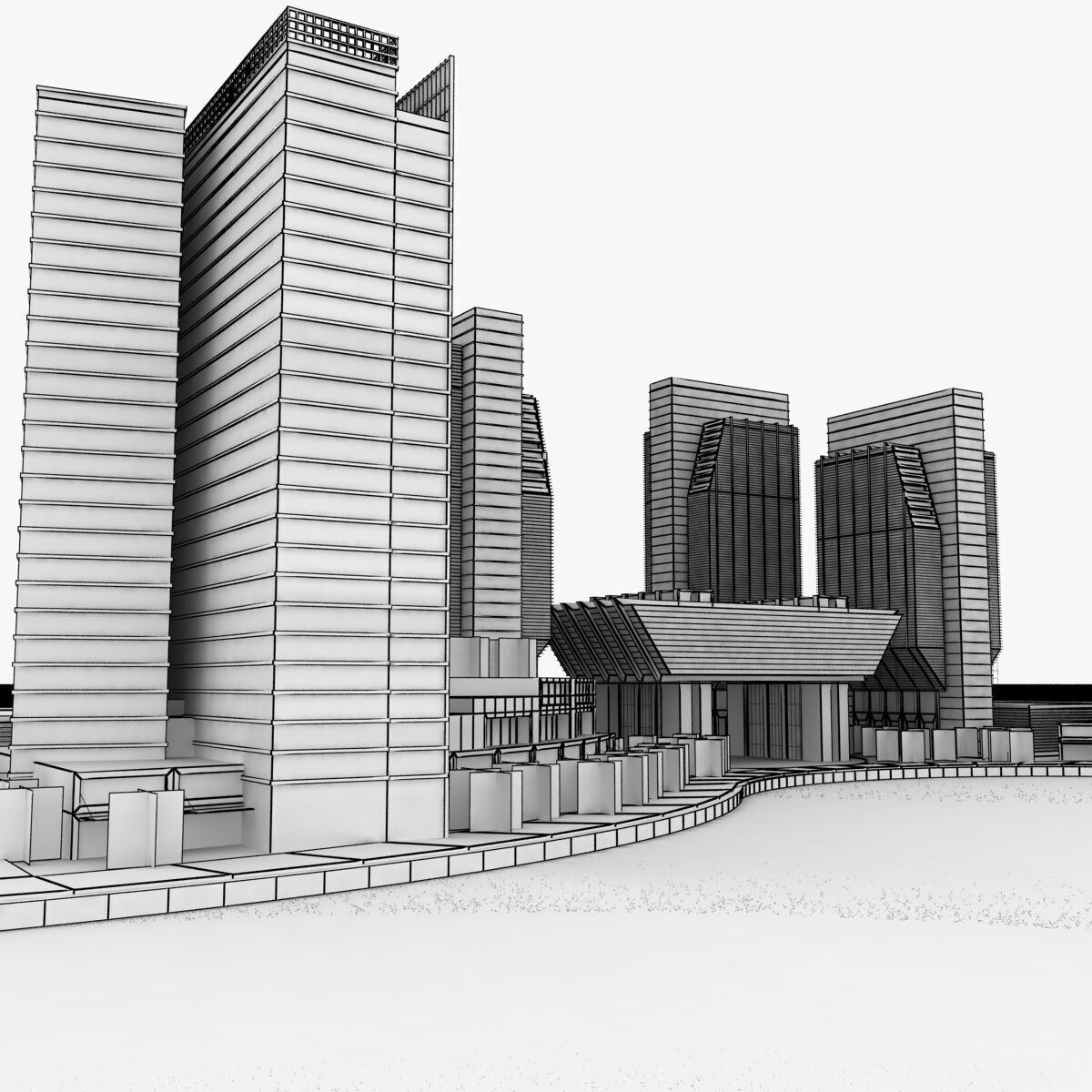 Sowwah Square - Abu Dhabi 3D model_11
