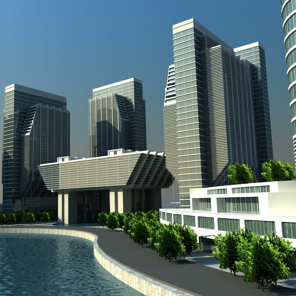 Sowwah Square - Abu Dhabi 3D model_6