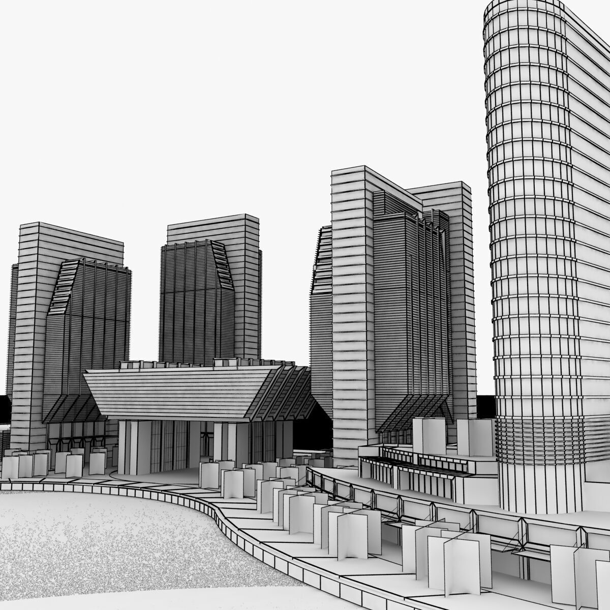 Sowwah Square - Abu Dhabi 3D model_9