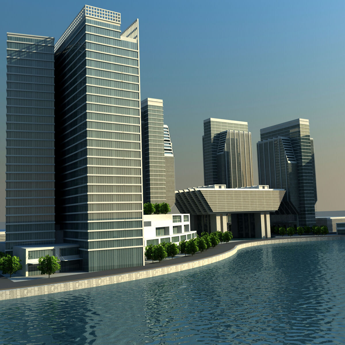 Sowwah Square - Abu Dhabi 3D model_4