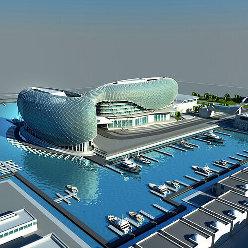 Yas Hotel Abu - Dhabi 3D model