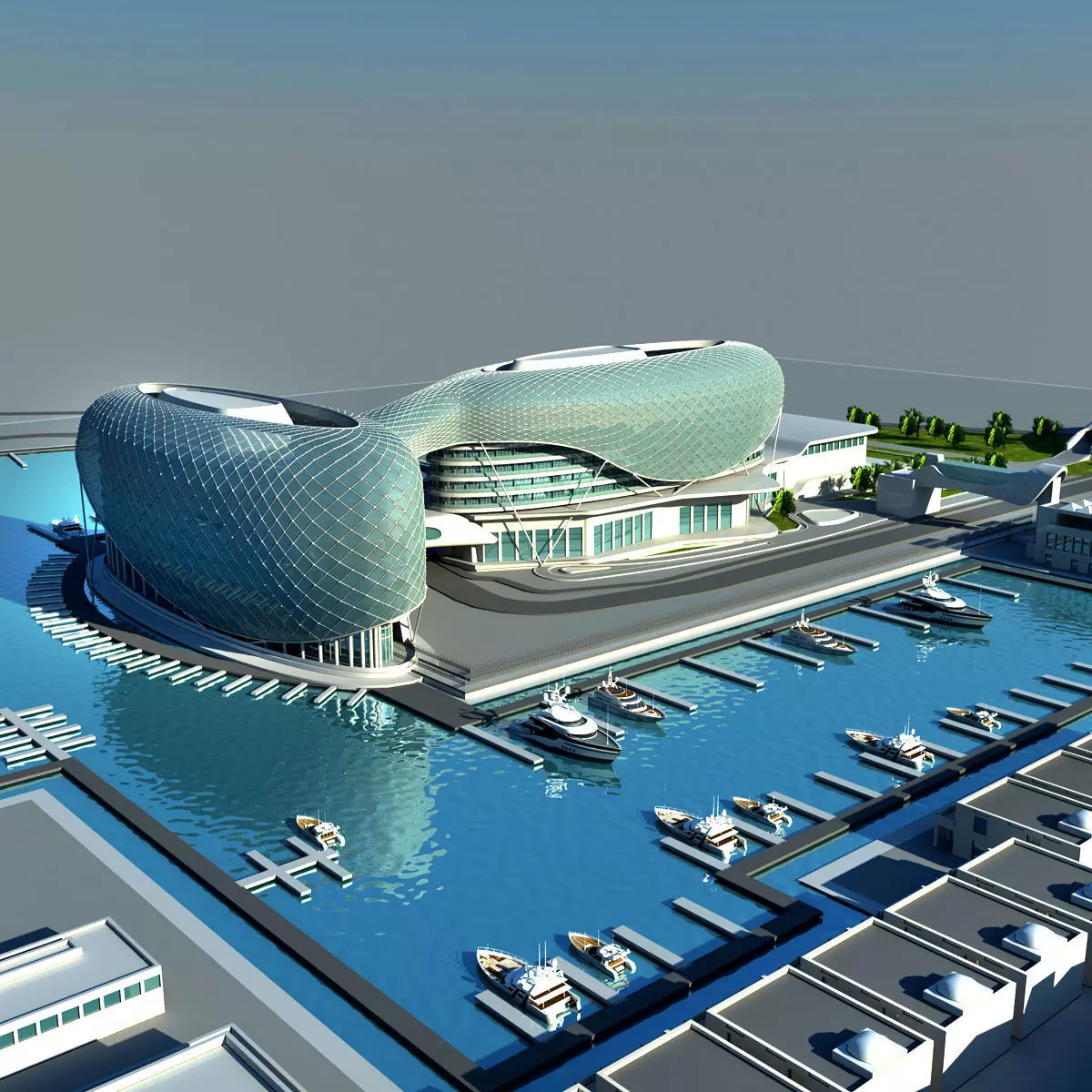 Yas Hotel Abu - Dhabi 3D model_0