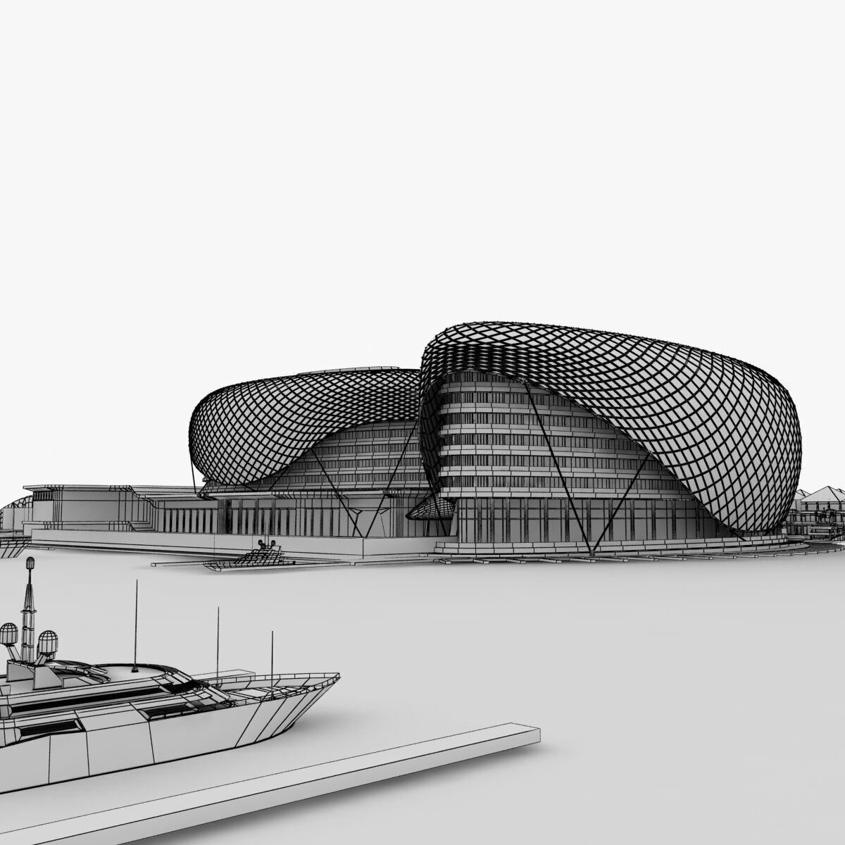 Yas Hotel Abu - Dhabi 3D model_8
