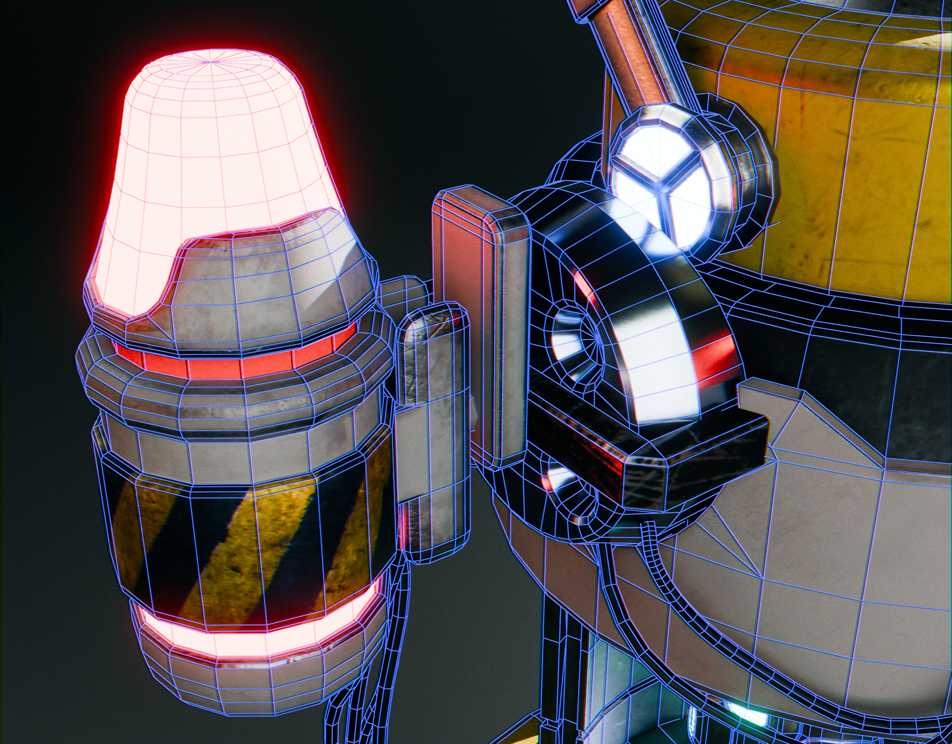 Stationary Teleport Gun - Retro-Sci-Fi Low-poly 3D model_25