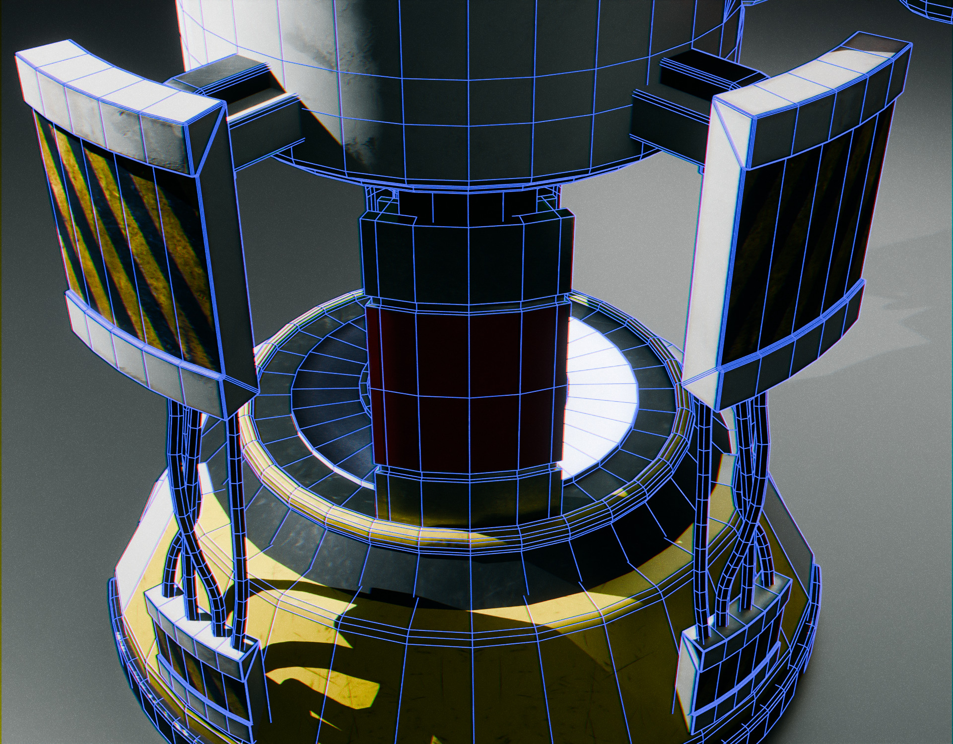 Stationary Teleport Gun - Retro-Sci-Fi Low-poly 3D model_27