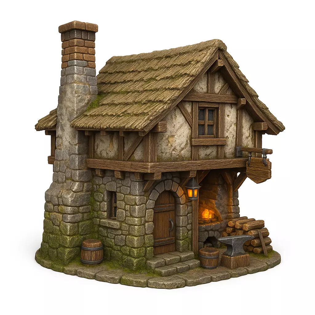 Blacksmith Miniature 3D print model_0