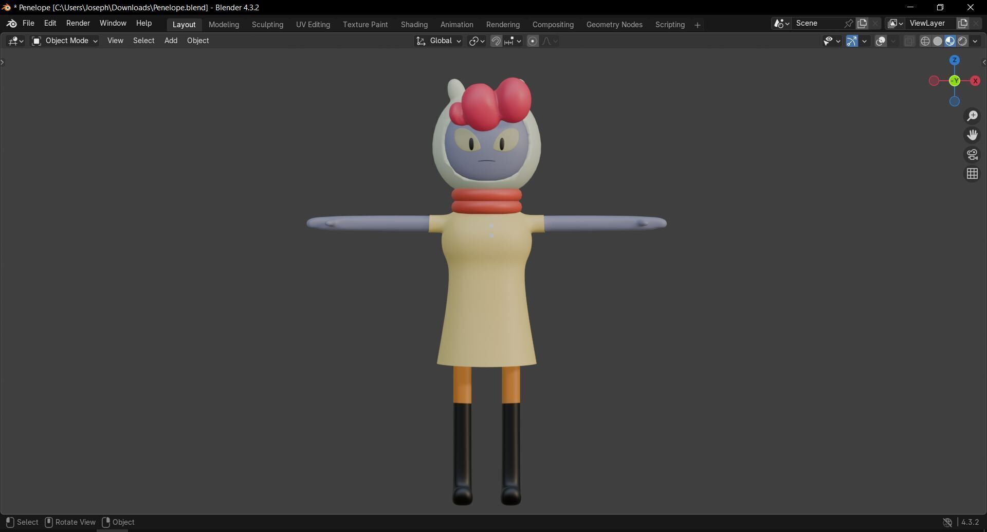 Penelope 3D model_4