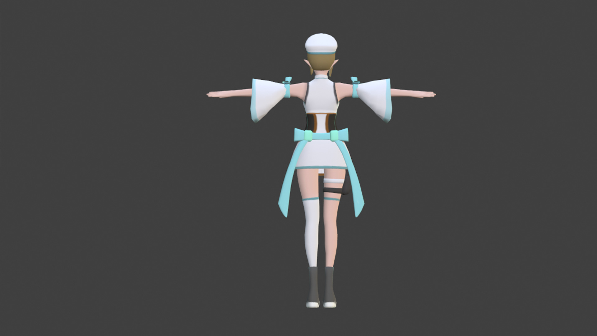 Fantasy support 1 Low-poly 3D model_3