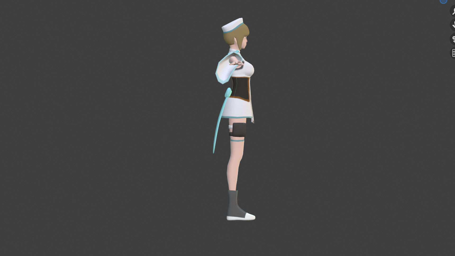 Fantasy support 1 Low-poly 3D model_2