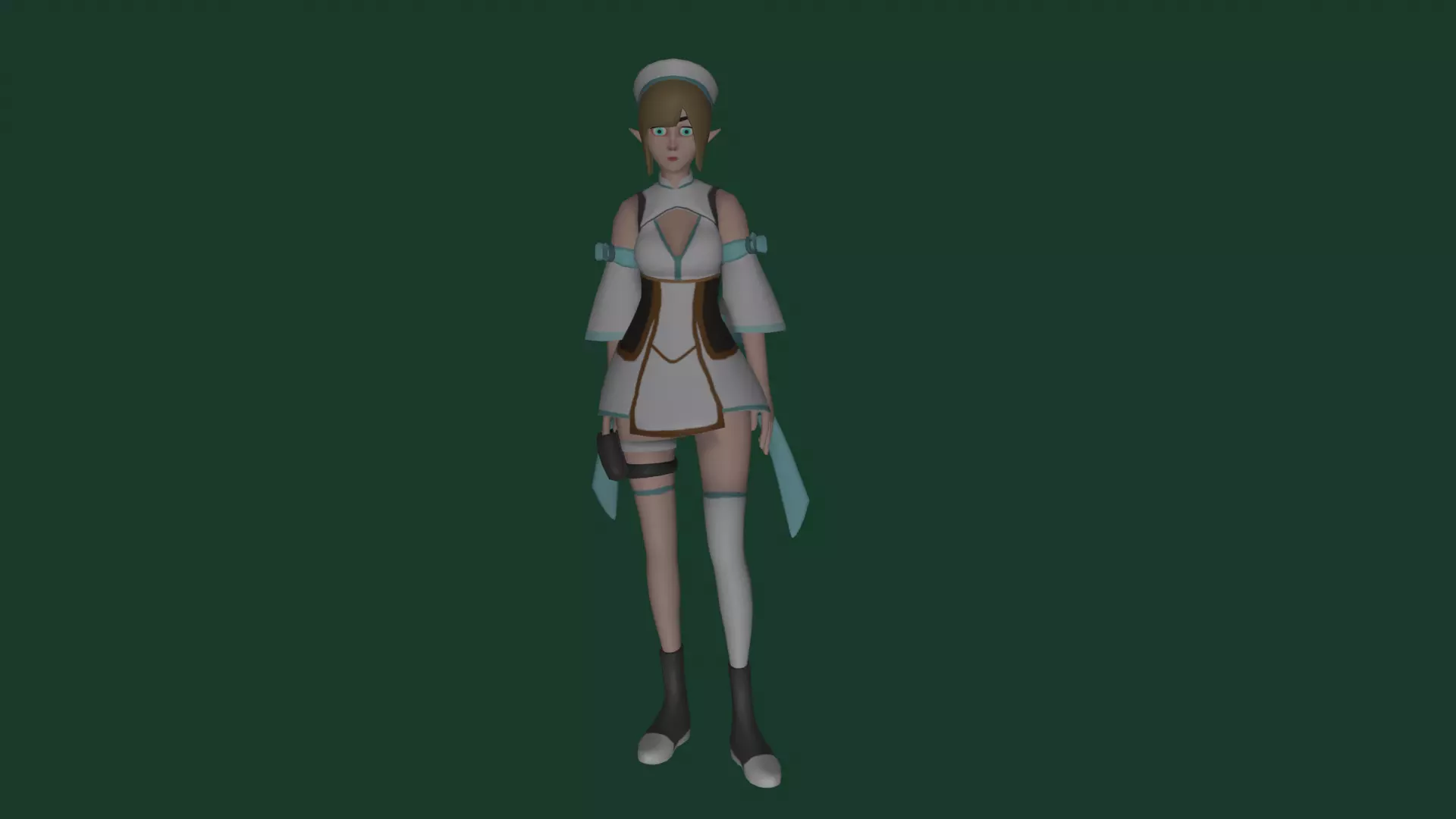 Fantasy support 1 Low-poly 3D model_0