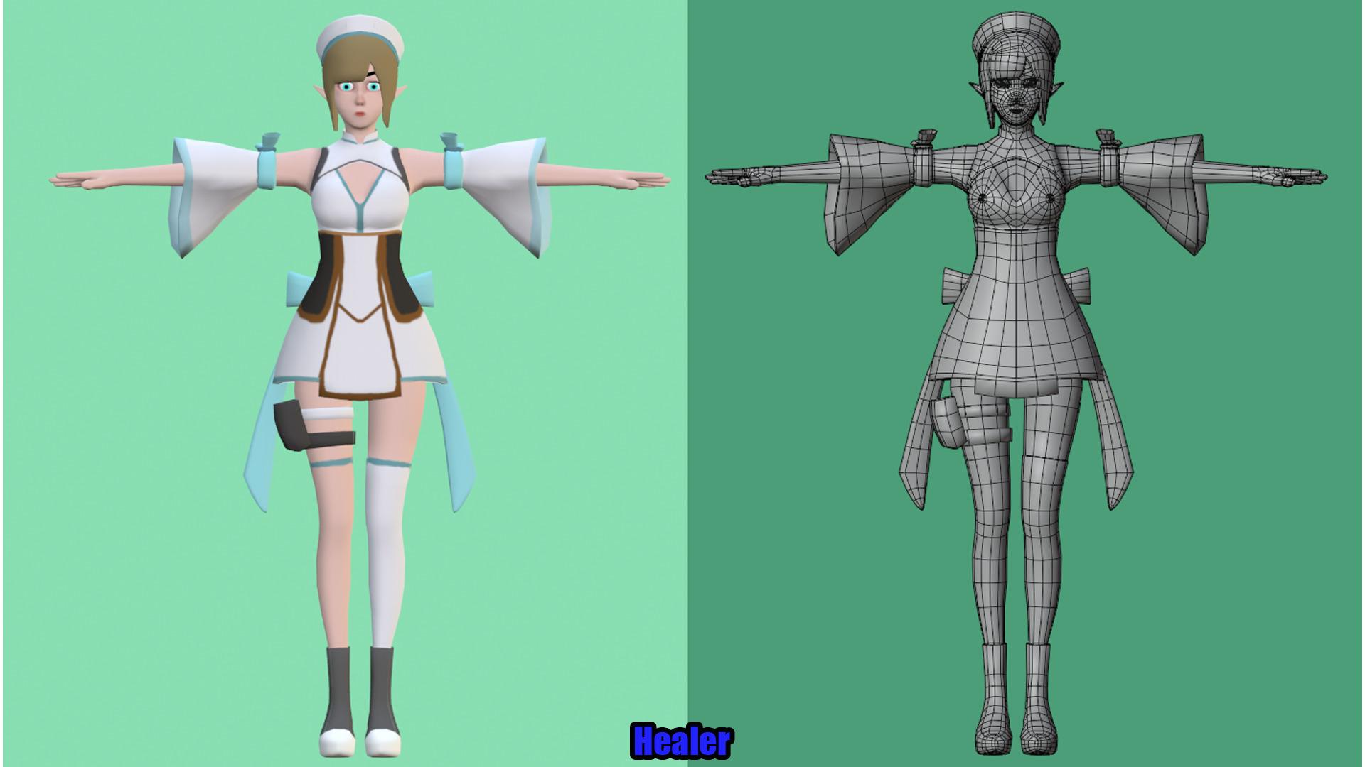 Fantasy support 1 Low-poly 3D model_1