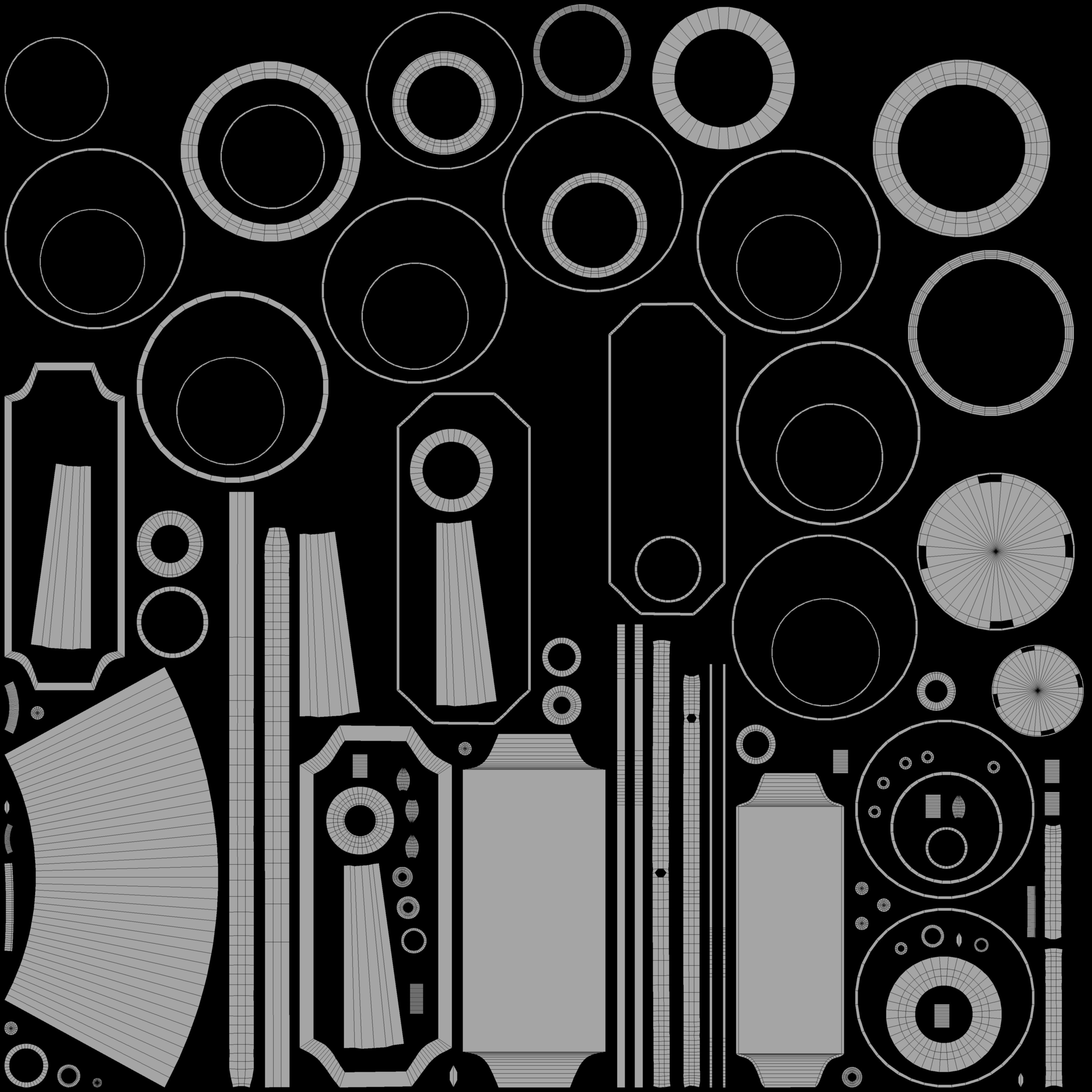 Medieval Door game ready modular 3d model Low-poly 3D model_16