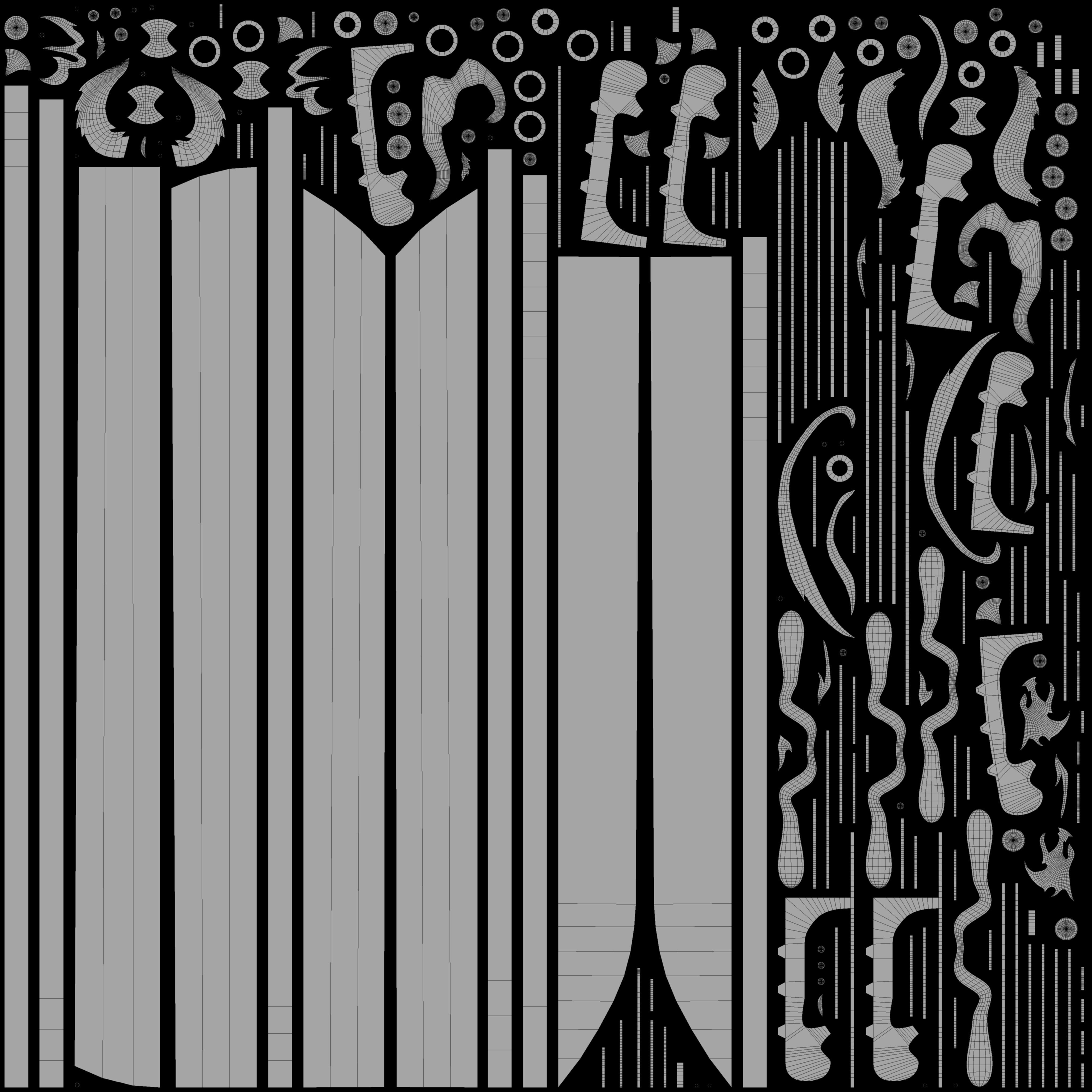 Medieval Door game ready modular 3d model Low-poly 3D model_14