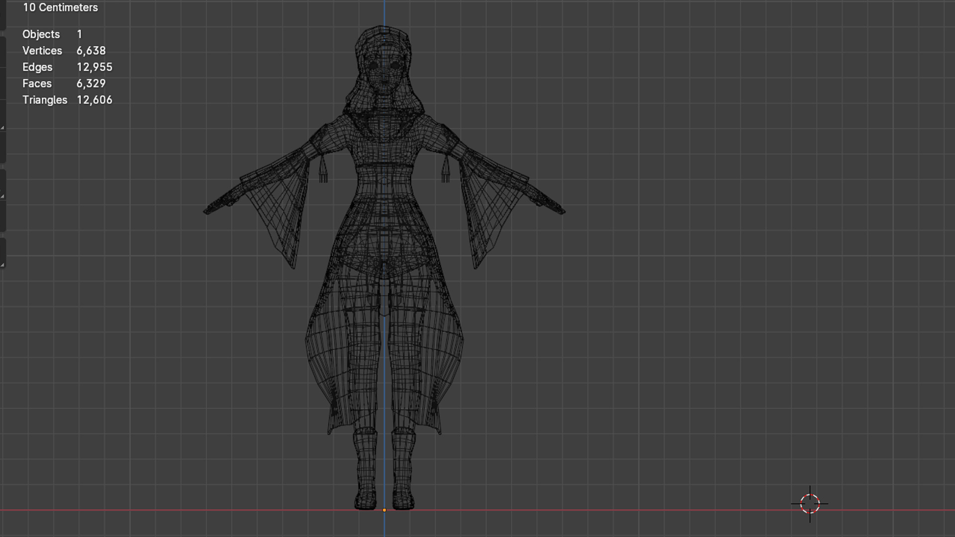 Fantasy Mage 1 Low-poly 3D model_2