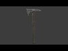 Modern Tomahawk With Callback Etching Low-poly 3D model_1