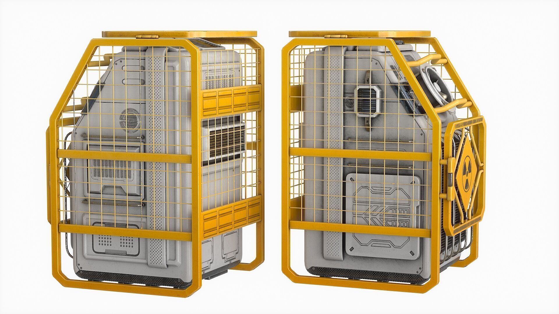 Sci Fi Device Generator Battery v1 Low-poly 3D model_25