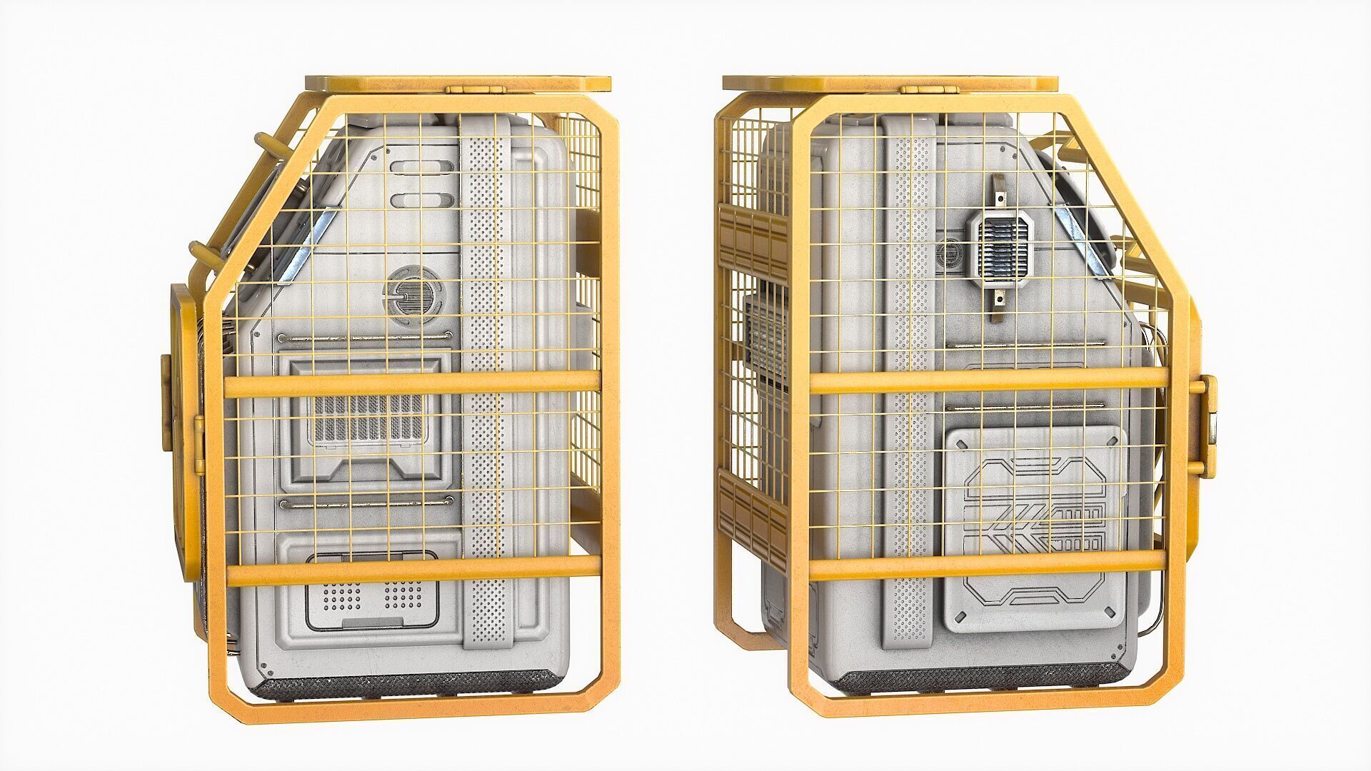 Sci Fi Device Generator Battery v1 Low-poly 3D model_27