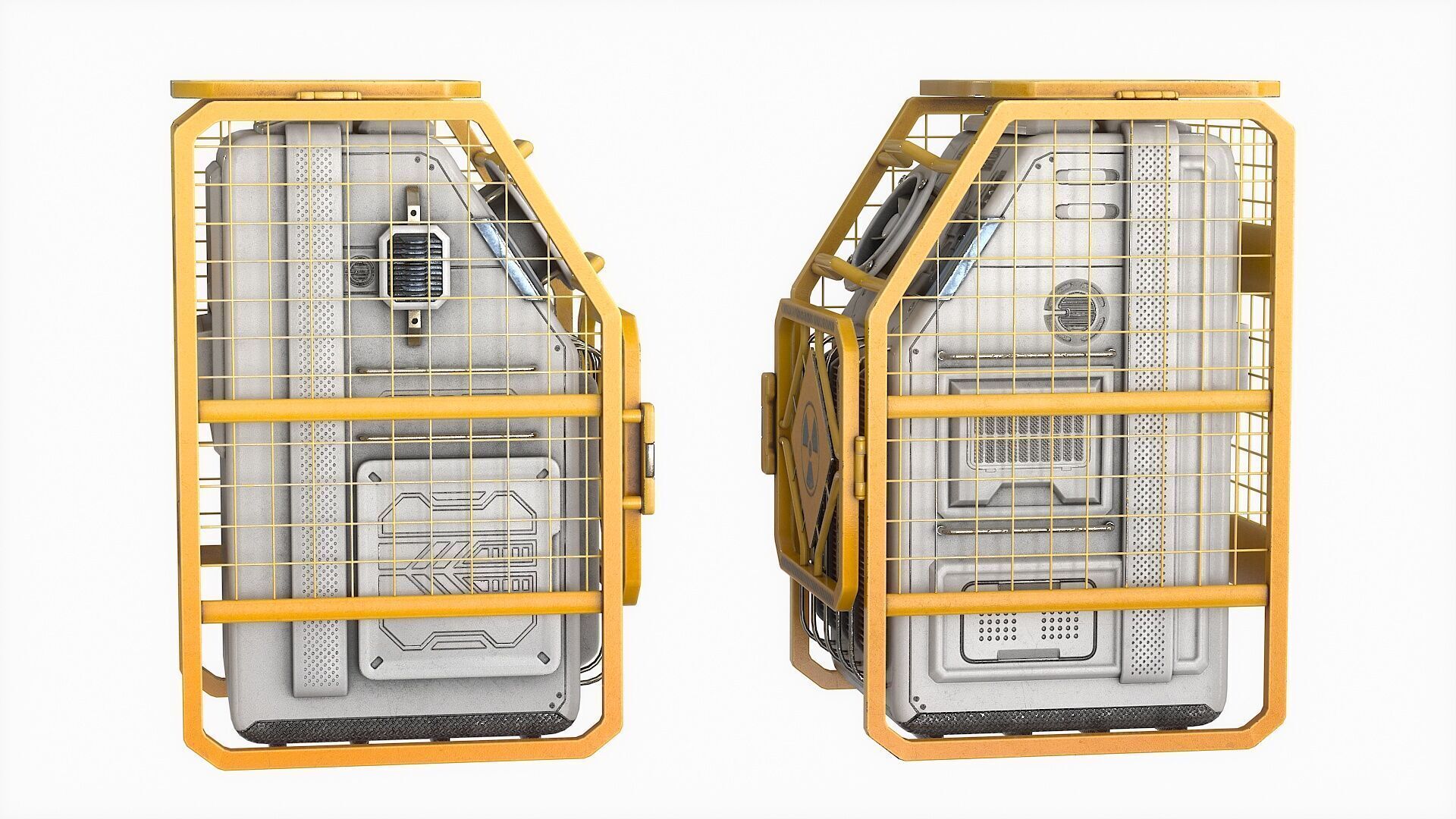 Sci Fi Device Generator Battery v1 Low-poly 3D model_19