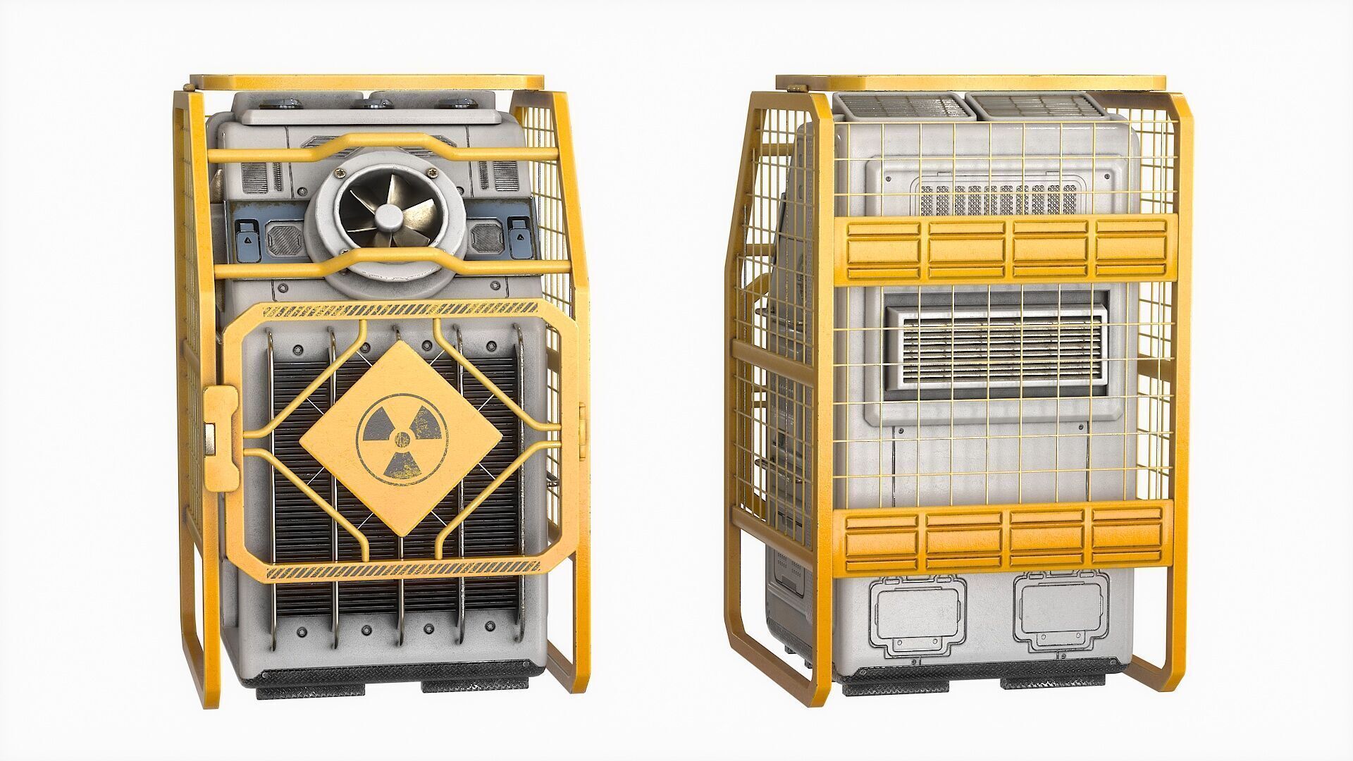 Sci Fi Device Generator Battery v1 Low-poly 3D model_29