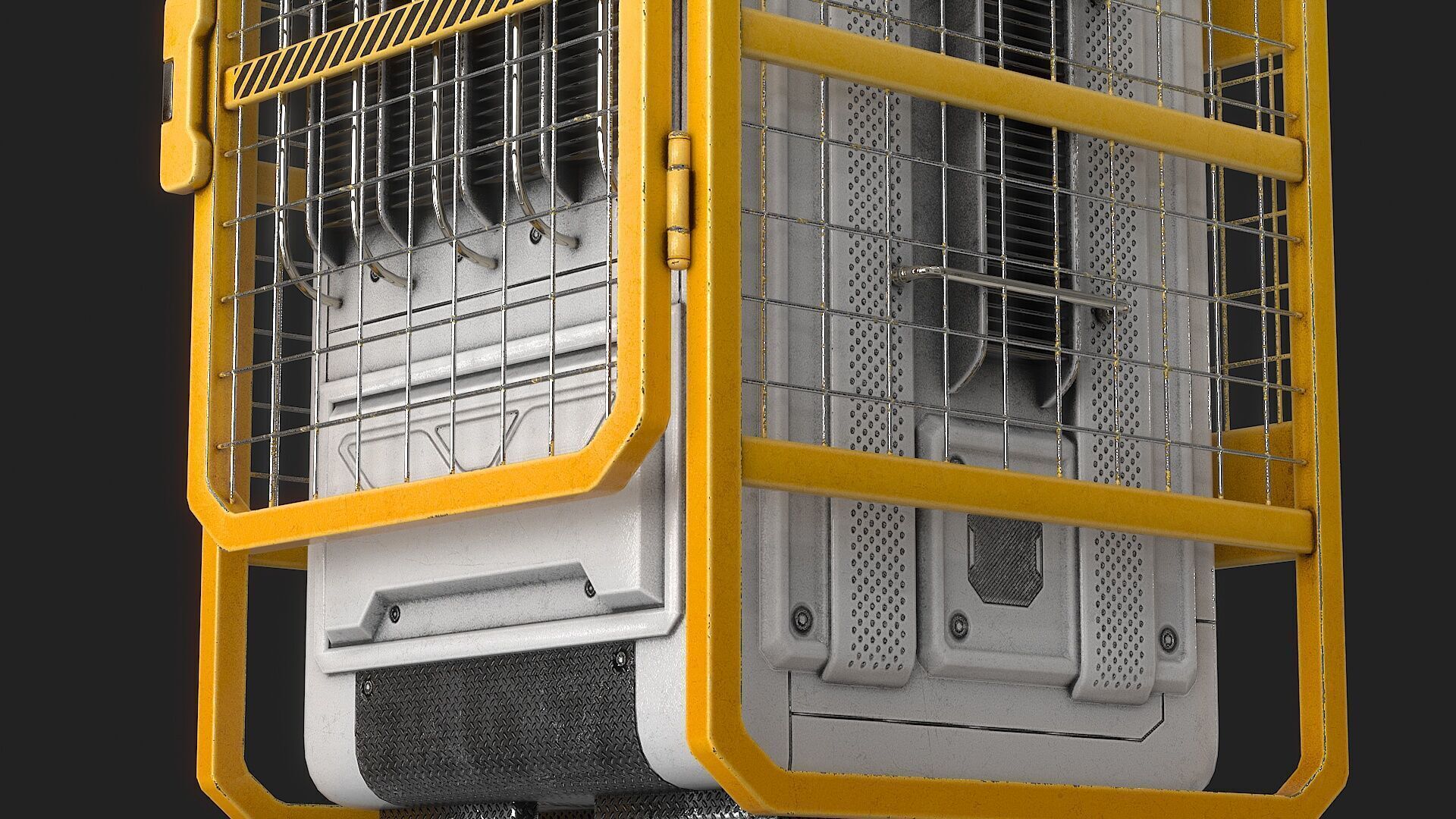 Sci Fi Device Generator Battery v1 Low-poly 3D model_12