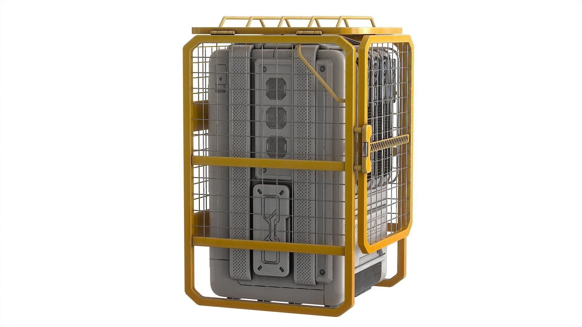 Sci Fi Device Generator Battery v1 Low-poly 3D model_16