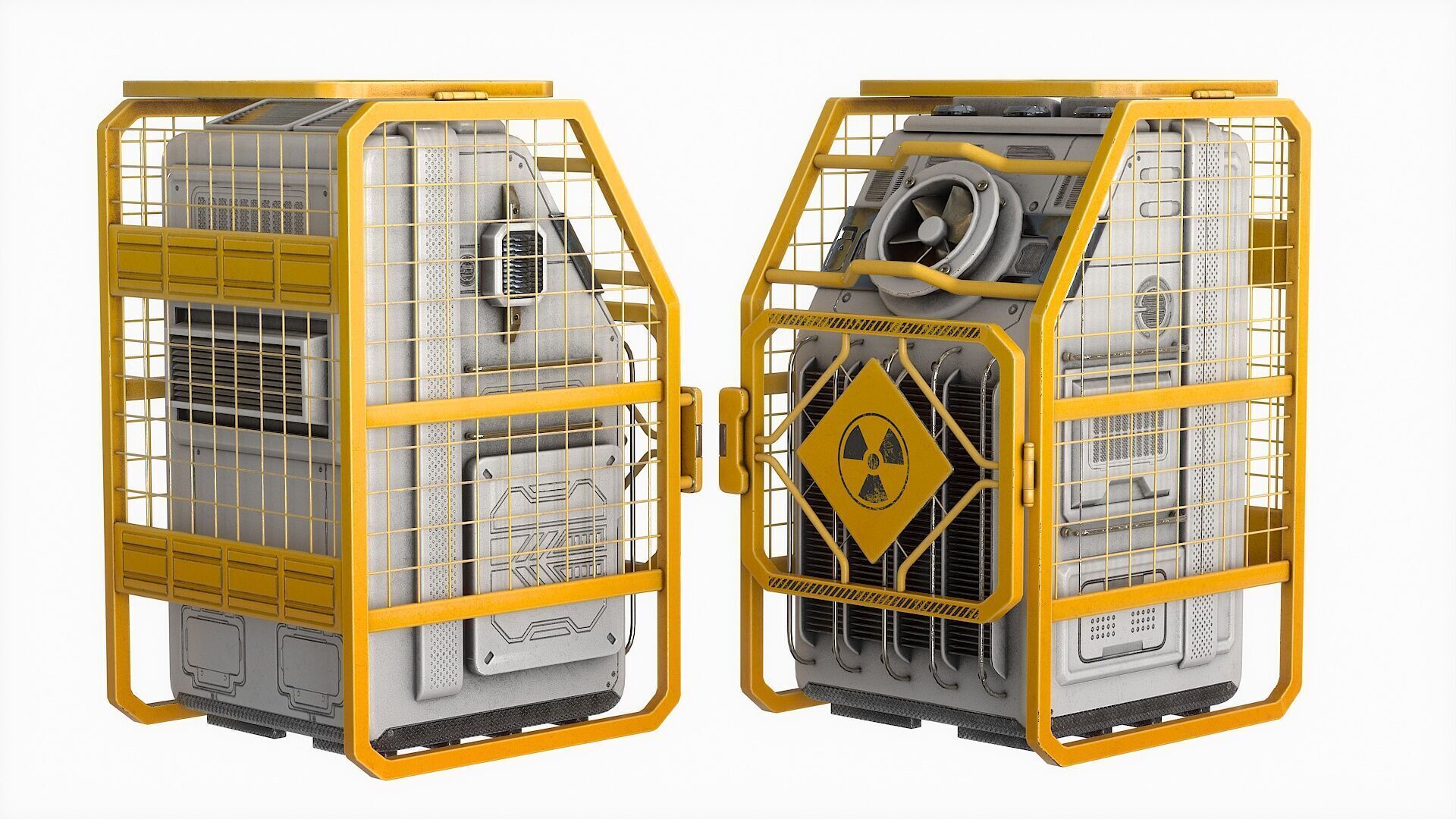 Sci Fi Device Generator Battery v1 Low-poly 3D model_21