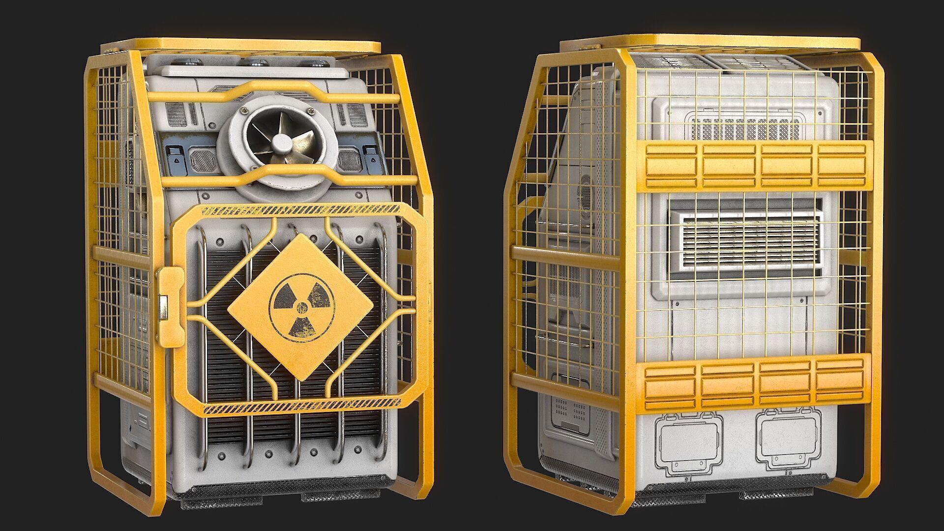 Sci Fi Device Generator Battery v1 Low-poly 3D model_5