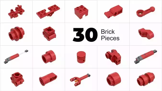 TwindBricks3D - 30 Technic Gear -- Driving collection